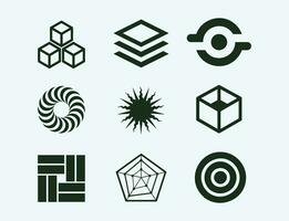 abstrakt Logo gestalten Sammlung Vektor