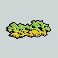 Graffiti Vektor Markieren Brief Wort Text Straße Kunst Wandgemälde