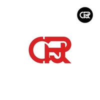 Brief crj Monogramm Logo Design vektor