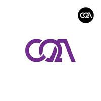 Brief cqa Monogramm Logo Design vektor