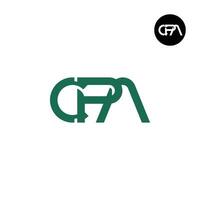 brev cpa monogram logotyp design vektor