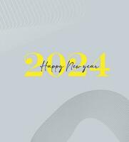 2024 glücklich Neu Jahr Text Typografie Vektor Design Poster Vorlage Broschüre dekoriert Flyer Banner Design