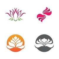 Lotusblumen-Design-Logo-Vorlage vektor