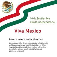 mexico oberoende dag baner bakgrund för social nätverk. vektor illustration i en traditionell färg.oberoende dag hälsning kort.