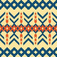 nahtlos Muster im Stammes-, Volk Stickerei, und Mexikaner Stil. aztekisch geometrisch Kunst Ornament Druckdesign zum Teppich, Hintergrund, Kleidung, Verpackung, Stoff, Abdeckung, Textil- vektor