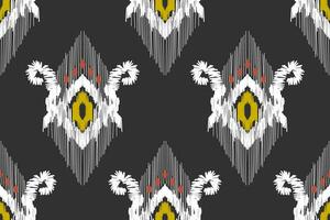 etnisk abstrakt ikat konst. folk broderi, och mexikansk stil. aztec geometrisk konst prydnad print.design för matta, tapet, Kläder, omslag, tyg, omslag, textil- vektor