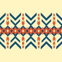 etnisk abstrakt ikatkonst. sömlösa mönster i tribal, folklig broderi och mexikansk stil. Aztekisk geometrisk konst prydnadstryck.design för matta, tapeter, kläder, omslag, tyg, omslag, textil vektor