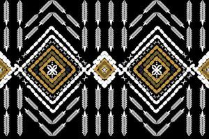 etnisk abstrakt ikatkonst. sömlösa mönster i tribal, folklig broderi och mexikansk stil. Aztekisk geometrisk konst prydnadstryck.design för matta, tapeter, kläder, omslag, tyg, omslag, textil vektor