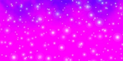ljuslila vektorlayout med ljusa stjärnor. färgglad illustration i abstrakt stil med lutningsstjärnor. design för din företagsreklam. vektor