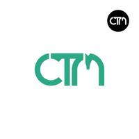 brev ctm monogram logotyp design vektor