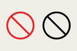 isoliert Vektor Illustration rot verboten Zeichen - - Nein Symbol Warnung zum Sicherheit und Achtung
