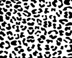 leopard svart fläckar mönster sömlös på en vit bakgrund klassisk design. vektor