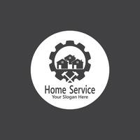 Hem service konstruktion logotyp vektor mall