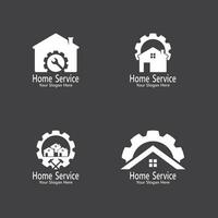 Hem service konstruktion logotyp vektor mall