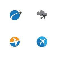 Set Flugzeug Symbol Vektor Illustration Design Logo Vorlage