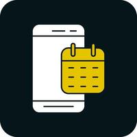 Handy, Mobiltelefon Kalender Vektor Symbol Design