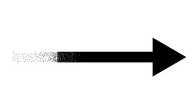 svart pil pekande höger. pil form element vektor