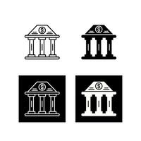 Vektorsymbol für Bankgebäude vektor