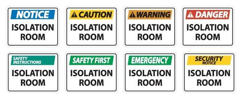Set Isolationsraum Zeichen auf weißem Hintergrund isolieren, Vektor-Illustration eps.10 vektor