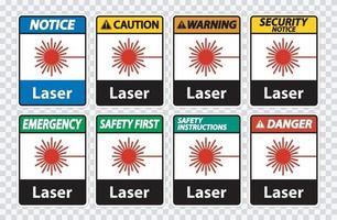 laser symbol tecken symbol tecken isolera på transparent bakgrund, vektorillustration vektor