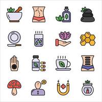 alternative farbige Linie Icons Sets vektor