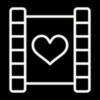 Liebe Geschichte Film Vektor Symbol