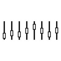 Filter Steuerung Symbol Vektor Satz. Einstellung Illustration unterzeichnen. Rührgerät Symbol.