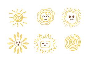 sol clipart set vektor