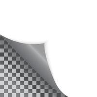 Muster der gebogenen Ecke zum freien Ausfüllen auf transparenter Hintergrundfarbe. Vektor-Illustration vektor