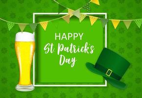 Happy Saint Patricks Day Hintergrunddesign. Vektor-Illustration vektor