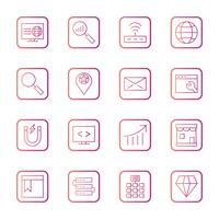 Satz von Vector SEO Search Engine Optimization Icons