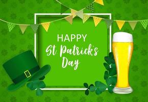 Happy Saint Patricks Day Hintergrunddesign. Vektor-Illustration vektor