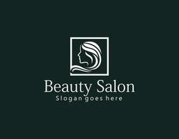 Schönheit Frauen Logo Design. gut verwenden zum Spa, Salon und Mode Logo vektor