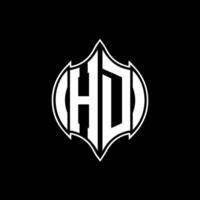 hd brev logotyp. hd kreativ monogram initialer brev logotyp begrepp. hd unik modern platt abstrakt vektor brev logotyp design.