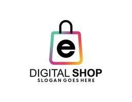 Einkaufen Wagen Logo und Einkaufen Taschen Logo Vektor