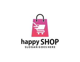 Logo Tasche Design online Einkaufen durch idealis vektor