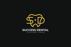 sd letztere Dental Logo und Symbol vektor