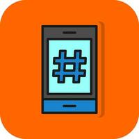 Hashtag-Vektor-Icon-Design vektor