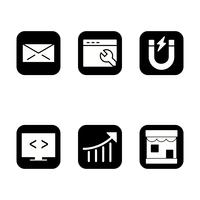 Satz von Vector SEO Search Engine Optimization Icons