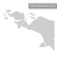 prickad Karta av papua ö indonesien vektor