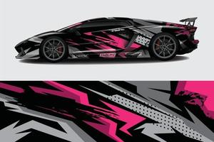 bil wrap grafisk racing abstrakt bakgrund för wrap och vinyl klistermärke vektor