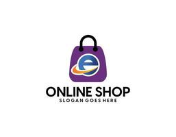 online butik logotyp mall design vektor