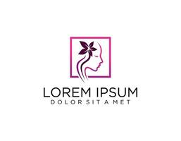 Blume Schönheit Logo Design Inspiration zum Salon Spa Haut Pflege und Produkt Schönheit vektor