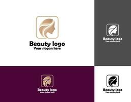 Schönheit Haarschnitt Salon Logo mit Schere Vektor Illustration Design