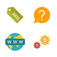 Satz von Vector SEO Search Engine Optimization Icons