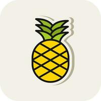 Ananas-Vektor-Icon-Design vektor