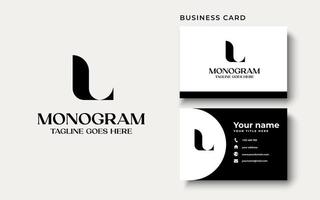 kreativa professionella trendiga monogram l logo design i svart och vit färg, ursprungliga alfabetet ikon logotyp vektor