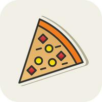 Pizza-Vektor-Icon-Design vektor