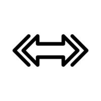 Bewegung horizontal Symbol Vektor Symbol Design Illustration