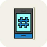 Hashtag-Vektor-Icon-Design vektor